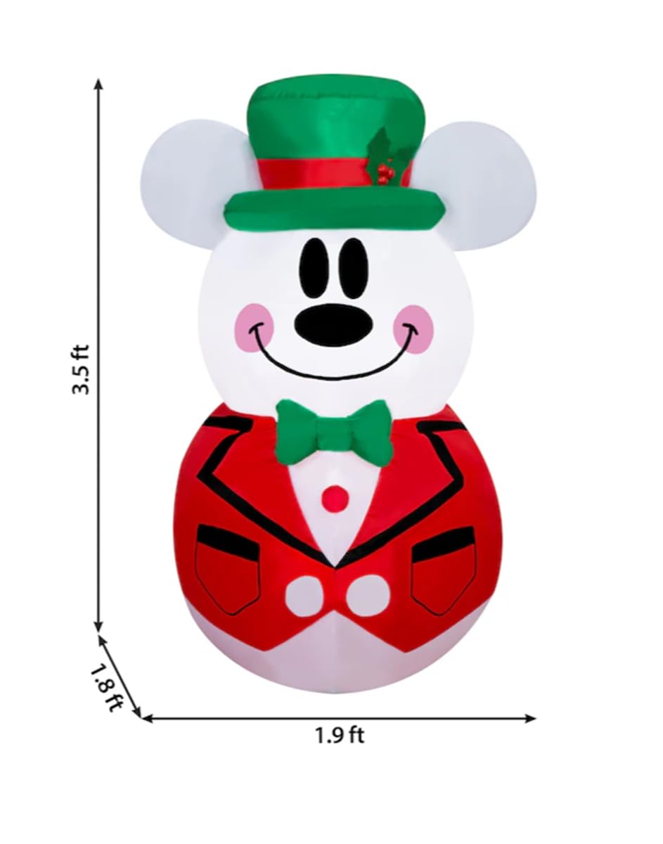 Amazon.co.jp: Gemmy 3.5フィート ミッキー 雪だるま クリスマス 空気